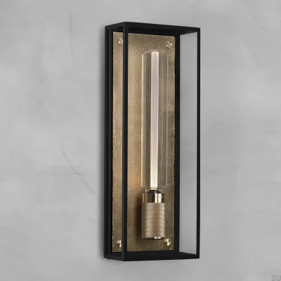 Caged Wet L Brass Wall Lamp
