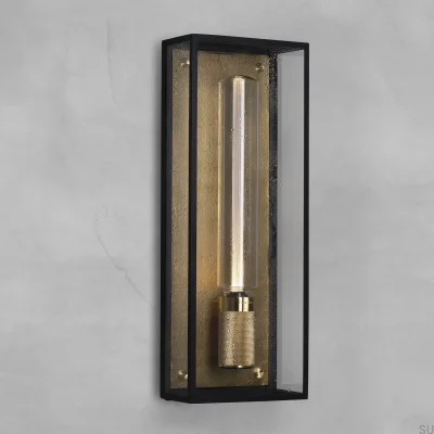 Caged Wet L Brass Wall Lamp