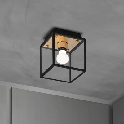 Caged Wet S Brass Ceiling Lamp