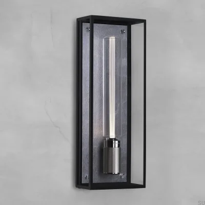 Caged Wet L Wall Lamp Steel Silver