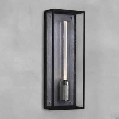Caged Wet L Wall Lamp Steel Silver