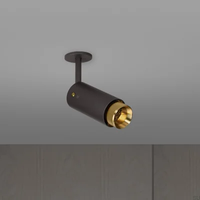 Exhaust Linear Adjustable Spot Lamp, Graphite Steel with Brass