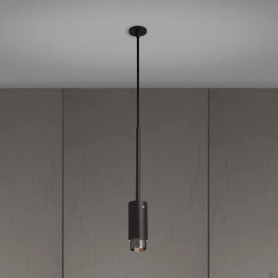 Exhaust Linear Steel Graphite with Silver Pendant Spot Lamp