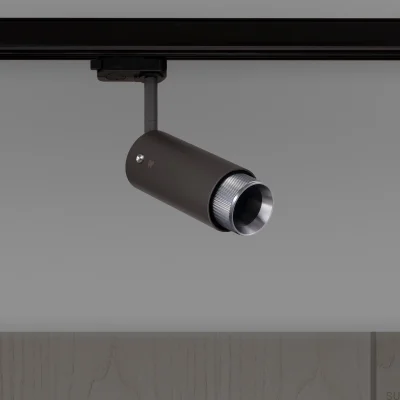 Exhaust Cross Track Spot Lamp, Graphite Steel with Silver