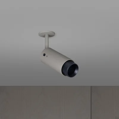 Exhaust Cross Adjustable Spotlight Steel Gray with Black