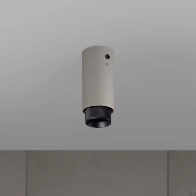 Exhaust Cross Steel Grey with Black Ceiling Spotlight