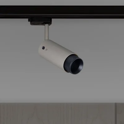 Exhaust Cross Track Spot Lamp Steel Grey with Black