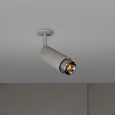 Exhaust Linear Adjustable Spot Lamp Steel Gray with Silver