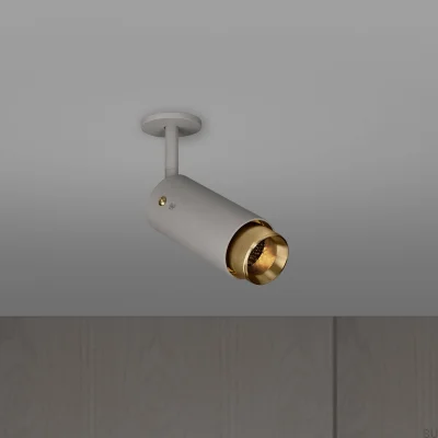 Exhaust Linear Adjustable Spot Lamp Steel Gray with Brass