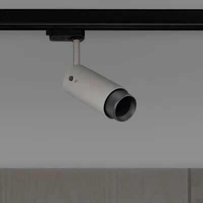 Exhaust Cross Track Spot Lamp Steel Grey with Burnt Bronze