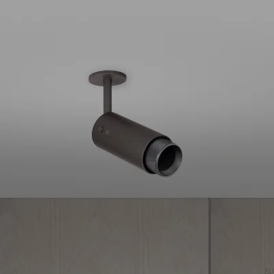 Exhaust Cross Adjustable Spot Lamp, Graphite Steel with Burnt Bronze