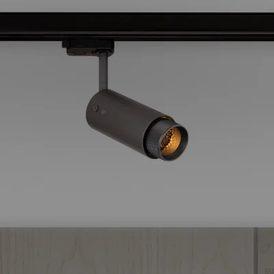 Exhaust Cross Track Spot Lamp, Graphite Steel with Burnt Bronze