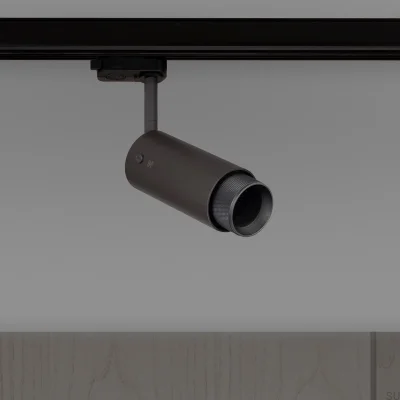 Exhaust Cross Track Spot Lamp, Graphite Steel with Burnt Bronze