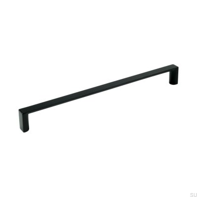 Elongated furniture handle 735 224 Black Metal