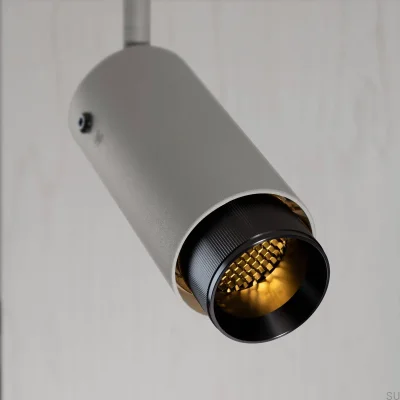 Exhaust Linear Track Spotlight Steel Gray with Gun Metal