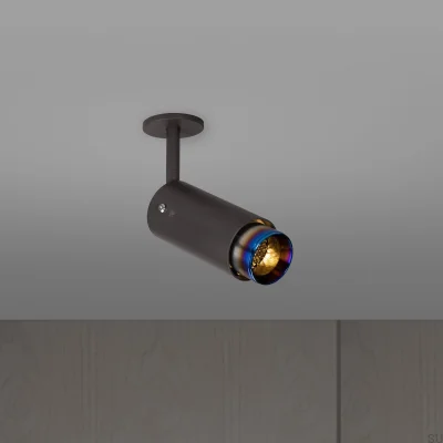 Exhaust Linear Adjustable Spot Lamp, Graphite Steel with Burnt Steel