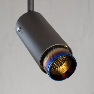 Exhaust Linear Steel Graphite with Burnt Steel Track Spotlight