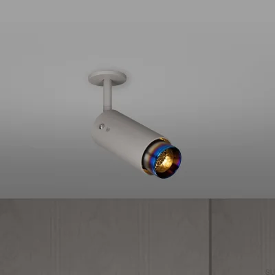 Exhaust Linear Adjustable Spot Lamp Steel Gray with Burnt Steel
