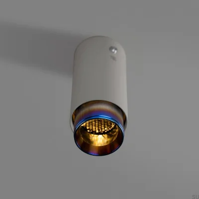 Exhaust Linear Steel Grey with Burnt Steel Ceiling Spotlight