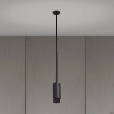 Exhaust Cross Steel Graphite with Black Pendant Spot Lamp