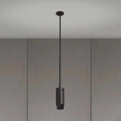 Exhaust Cross Steel Graphite with Black Pendant Spot Lamp
