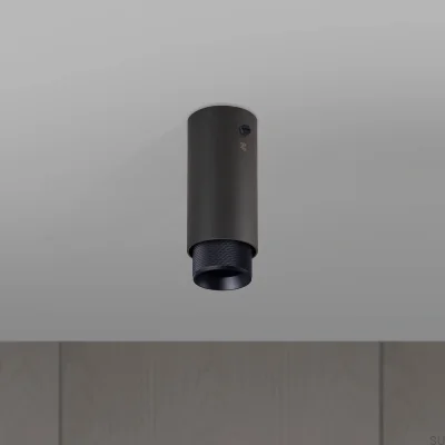 Exhaust Cross Ceiling Spot Lamp, Graphite Steel with Black