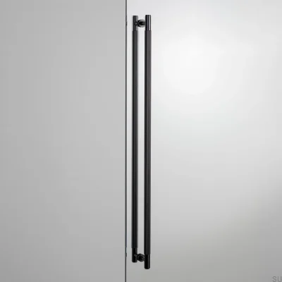 Closet Cross 724 Steel Black Double-Sided Elongated Furniture Handle