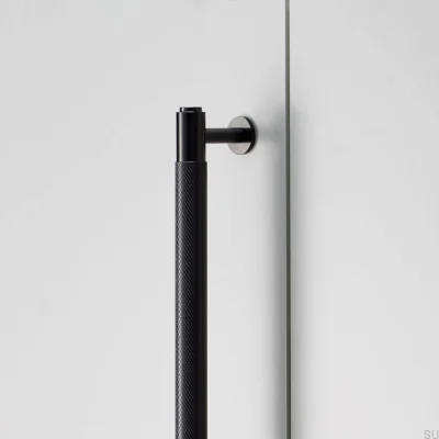 Closet Cross 724 Steel Black Elongated Furniture Handle