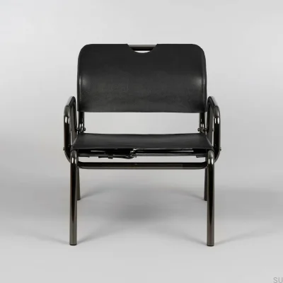 Chopper Modular Lounge Chair Black Chrome with Brass Details
