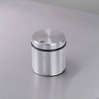 Freestanding Linear Steel Silver Door Stopper