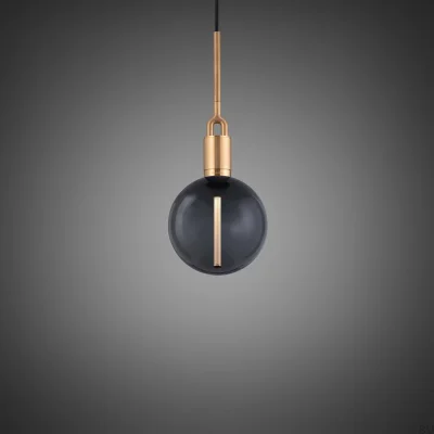 Blown Glass Globe Lampshade Medium Smoked