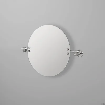 Cast S Silver Tilting Round Mirror