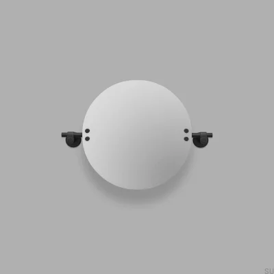 Cast S Welder’s Black Tilting Round Mirror