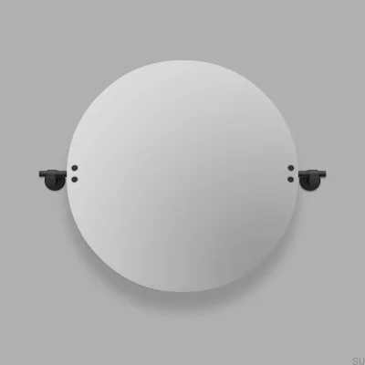 Cast L Welder’s Black Tilting Round Mirror