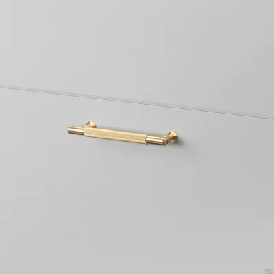 Linear 125 Brass elongated furniture handle