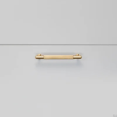 Linear 125 Brass elongated furniture handle