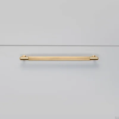 Linear 225 Brass elongated furniture handle