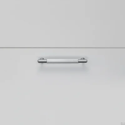 Linear 125 Steel Silver Elongated Furniture Handle