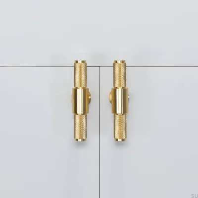 T-Bar Cross 95 Brass Furniture Handle