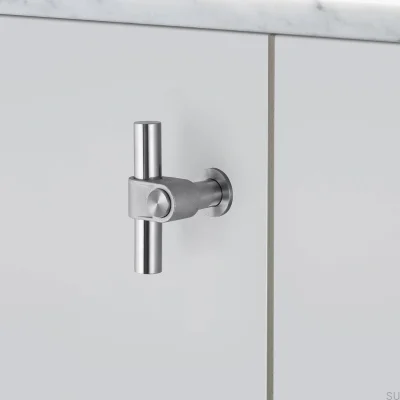 T-Bar Cast 85 Steel Silver Furniture Handle