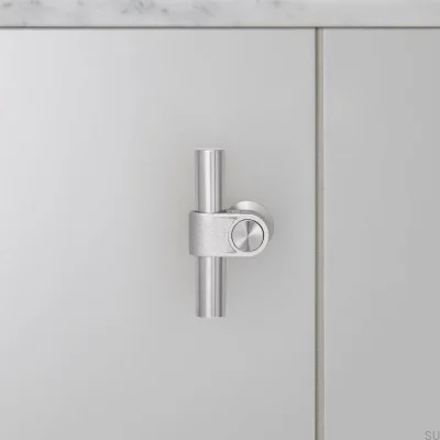 T-Bar Cast 85 Steel Silver Furniture Handle