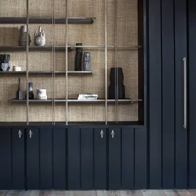 T-Bar Furniture Handle with Cross Plate Pad 95 Steel Silver