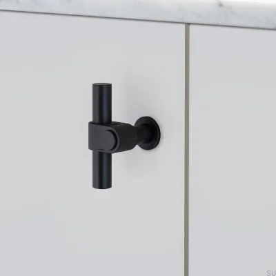 T-Bar Cast 85 Steel Furniture Handle Welder's Black