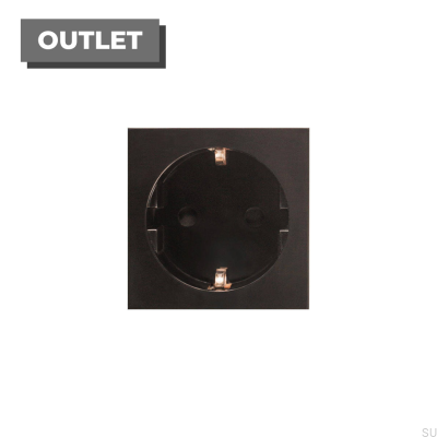 Euro Shuko Euro Plate Socket Module Black British Standard