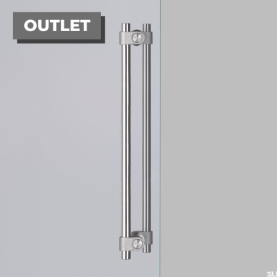 Double-sided furniture handle Cast 350 Steel Silver