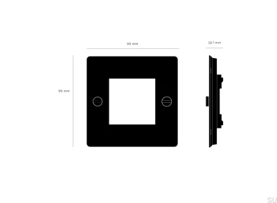 Frame without filling without logo Plate 1G Steel Brass Burnt Bronze European Standard