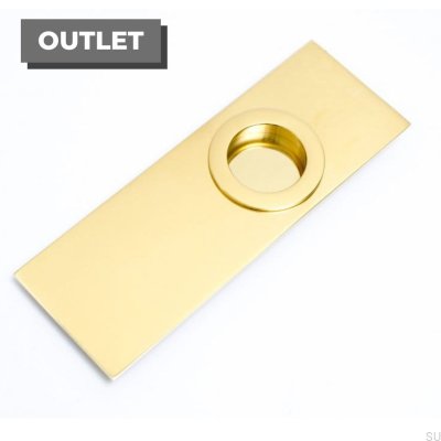 Recessed handle for sliding doors 170-1 Polished Brass Unpainted