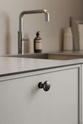 Baron 32 Metal Matte Black Furniture Knob