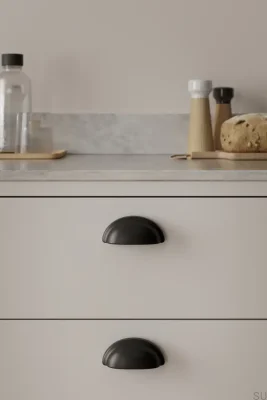 Baron 64 Metal Matte Black Shell Furniture Handle