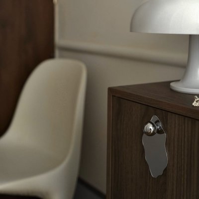 Oyster 30 Brass Chrome Furniture Handle